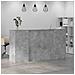 Banco Reception Grigio Cemento 200x50x103,5cm Legno Multistrato - Foto miniatura 4