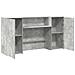 Banco Reception Grigio Cemento 200x50x103,5cm Legno Multistrato - Foto miniatura 6