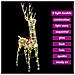 Renna 3D con 140 LED Bianco caldo 128 cm PET - Foto miniatura 7