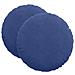 Cuscini per Seduta 2 pcs Blu Polizia Ø 40 x 13 cm Velluto - Foto miniatura 1