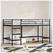Struttura del letto loft per bambini Nero 90 x 200 cm Acciaio - Foto miniatura 2