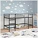 Struttura del letto loft per bambini Nero 90 x 200 cm Acciaio - Foto miniatura 3