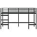 Struttura del letto loft per bambini Nero 90 x 200 cm Acciaio - Foto miniatura 5