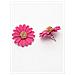 Orecchini a Bottone Floreali Fuchsia - Foto miniatura 3