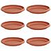 Vassoio Rotondo per Fiori 6 pcs Rosso Mattone Ø 14 x 2 cm - Foto miniatura 1
