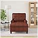 Chaise Lounge Marrone Lucido 91 x 157 x 91 cm Pelle Sintetica - Foto miniatura 3