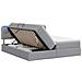 Letto con contenitore LED e materasso Grigio Chiaro - Foto miniatura 1
