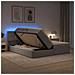 Letto con contenitore LED e materasso Grigio Chiaro - Foto miniatura 2