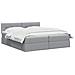 Letto con contenitore LED e materasso Grigio Chiaro - Foto miniatura 3