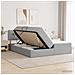Letto con contenitore LED e materasso Grigio Chiaro - Foto miniatura 4