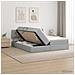 Letto con contenitore LED e materasso Grigio Chiaro - Foto miniatura 5