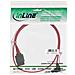 cavo sata 7pin l-form a sata 7pin l-form, max 6gbs, piatto, chiusura a scatto, connettore a 90 gradi, rosso, 0,5m - Foto miniatura 2