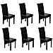 6 Pz Sedie Per Sala Da Pranzo Nere - Foto miniatura 1