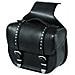 Borsa Laterale Singola Saddle Bag Bisacce Rigide Moto Chopper Custom Nero - Foto miniatura 1