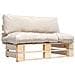 Divano Da Giardino A Pallet Con Cuscini Sabbia Legno Di Pino - Foto miniatura 1