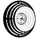 Orologio a muro Ciclone 0OR3278C44 colore nero - Foto miniatura 1
