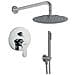 Kit Doccia Tondo 4 Completo Di Soffione Doccetta E Miscelatore Con Deviatore Hope - Foto miniatura 1