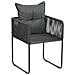 Set Da Pranzo Da Giardino 3 Pz In Rattan Pvc Nero E Marrone - Foto miniatura 6