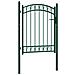 Cancello Per Recinzione Ad Arco In Acciaio 100x125 Cm Verde - Foto miniatura 2