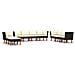 Set Divani Da Giardino 10 Pz Con Cuscini In Polyrattan Nero - Foto miniatura 1
