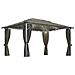Gazebo con Tende e Luci LED 400x300 cm Grigio Talpa Alluminio - Foto miniatura 1