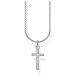 , Collana Da Donna Con Croce Pave In Argento Sterling 925, Lunghezza 38-45 Cm - Foto miniatura 1