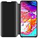 Custodia Compatibile Con Samsung Galaxy A70 / A70s In Tormalina Nera - Clear View Specchio Coperchio Protettivo Con Funzione Di Supporto Protezione A 360 Gradi - Foto miniatura 2