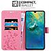 Cadorabo Custodia Compatibile Con Huawei Mate 20 In Rosa Fiore - Coperchio Protettivo In Design Floreale Con Chiusura Magnetica, Funzione Stand E Slot Per Carte - Foto miniatura 3