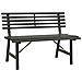 Panchina da Giardino 110 cm in Acciaio Nera - Foto miniatura 2