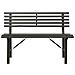 Panchina da Giardino 110 cm in Acciaio Nera - Foto miniatura 3