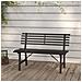 Panchina da Giardino 110 cm in Acciaio Nera - Foto miniatura 1