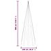 Albero di Natale Pennone Bianco Caldo 310 LED 300 cm - Foto miniatura 5