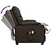 Poltrona Massaggiante Elettrica Marrone scuro in Tessuto - Foto miniatura 6
