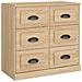 Credenza Rovere Sonoma 70x35,5x67,5 Cm In Legno Multistrato - Foto miniatura 2