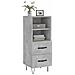 Credenza Grigio Cemento 34,5x34x90 Cm In Legno Multistrato - Foto miniatura 3
