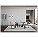 Tavolo Allungabile 90x120/180 Cm Mirhi Telaio Antracite - Bianco Frassino - Foto miniatura 4