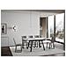 Tavolo Allungabile 90x120/180 Cm Mirhi Telaio Antracite - Bianco Frassino - Foto miniatura 5