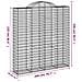 Cesto Gabbione Ad Arco 200x50x220/240 Cm Ferro Zincato - Foto miniatura 4