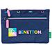 Astuccio Scuola Benetton Cool Blu Marino 23 X 16 X 3 Cm - Foto miniatura 1