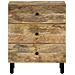 Comodino 50x33x60 Cm In Legno Massello Di Mango - Foto miniatura 3