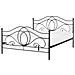 Letto Metallo Lyra 140 X 200 Cm Nero - Foto miniatura 5