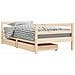 Giroletto Per Bambini Con Cassetti 80x160cm Legno Massello Pino - Foto miniatura 2