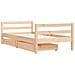 Giroletto Per Bambini Con Cassetti 80x160cm Legno Massello Pino - Foto miniatura 3