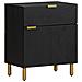 Comodino Nero 50x33x60 Cm In Legno Multistrato - Foto miniatura 1
