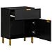 Comodino Nero 50x33x60 Cm In Legno Multistrato - Foto miniatura 2