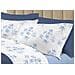 Completo Lenzuola Letto 100% Cotone Made Italy 3027 Disegno Primavera Singolo Azzurro - Foto miniatura 3