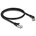 Cavo di rete RJ45 Cat. 8.1 S /FTP maschio da 45° angolato a destra per maschio diritto fino a 40 Gbps 0,5 m nero - Foto miniatura 1