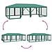 Tenda per Feste con 12 Pareti Laterali in Rete Verde 8x4 m HDPE - Foto miniatura 6