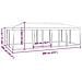 Tenda per Feste con 12 Pareti Laterali in Rete Verde 8x4 m HDPE - Foto miniatura 8
