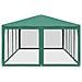 Tenda per Feste con 12 Pareti Laterali in Rete Verde 8x4 m HDPE - Foto miniatura 4